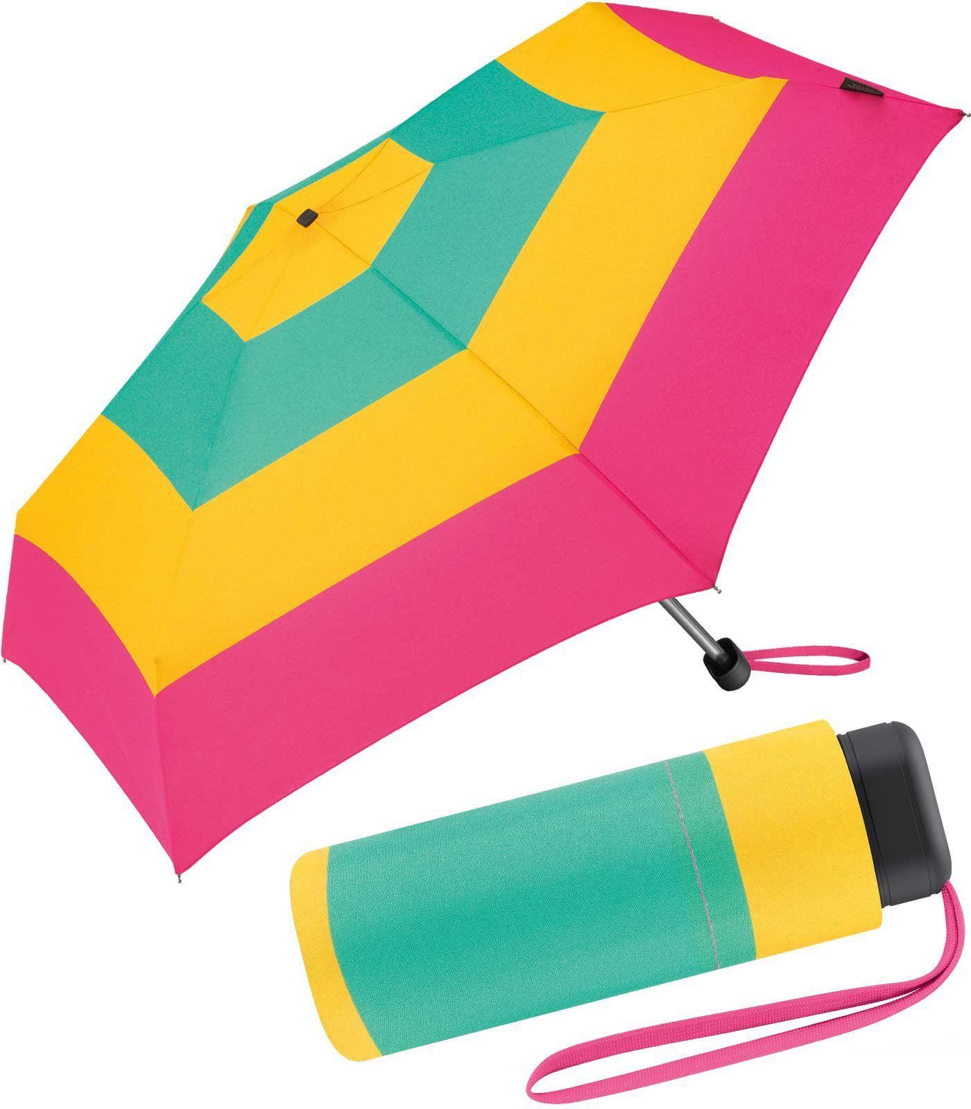 Stockregenschirm Mini-Regenschirm für Damen Block Stripes