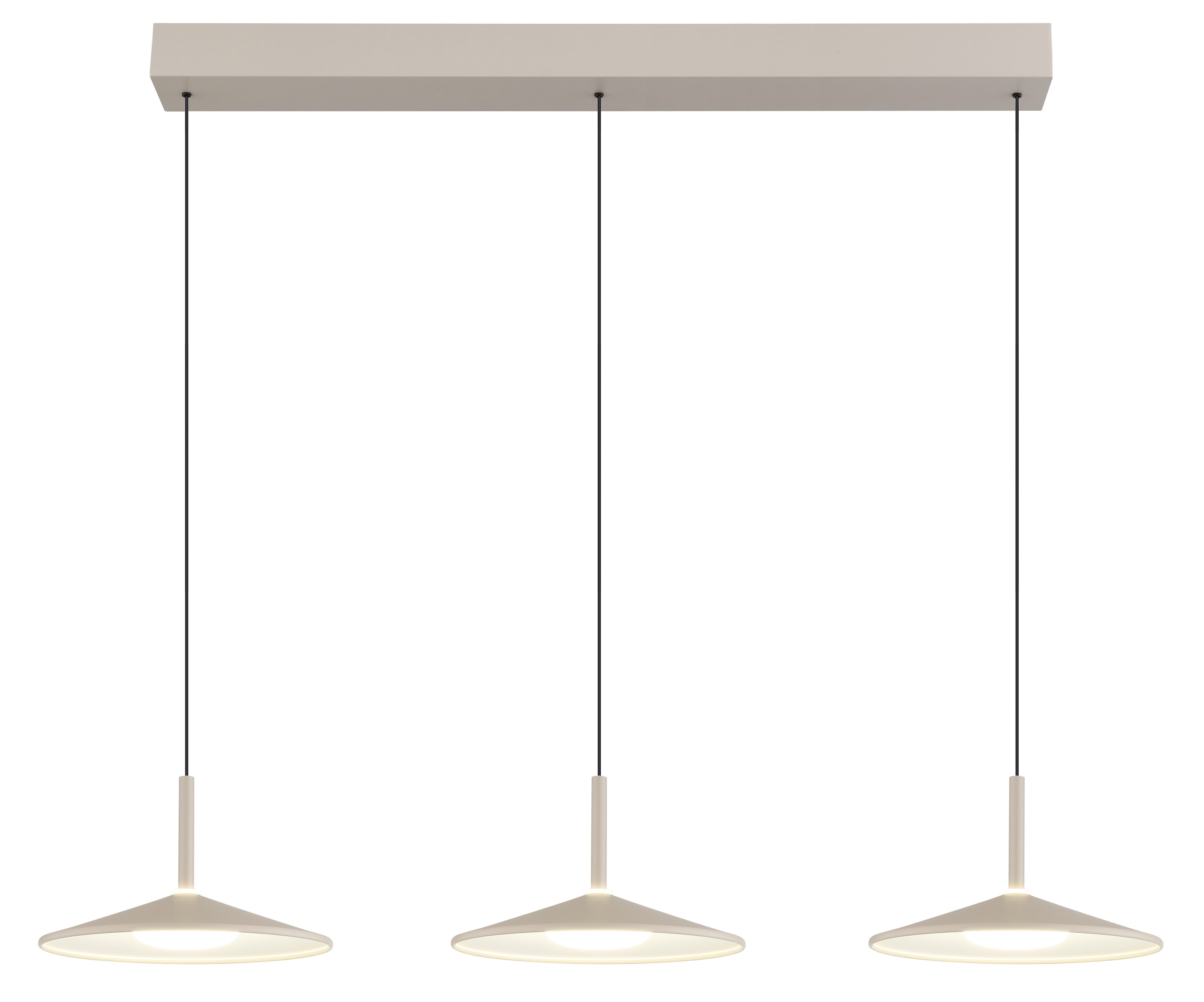 GLOBO LIGHTING Hängeleuchte LAMPONE, LED fest integriert, Warmweiß, Hängeleuchte Sand, Opal, Soft-Lift, höhenverstellbar, LED 24W