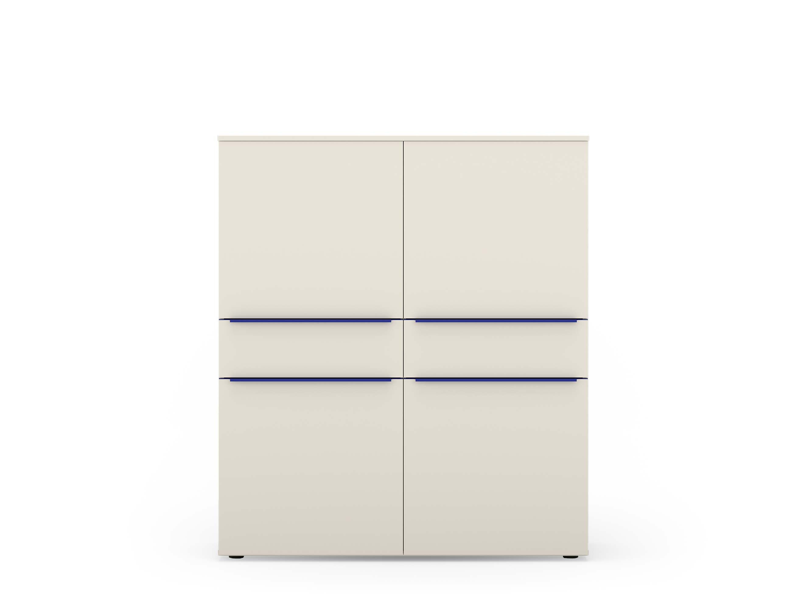 TOM TAILOR HOME Highboard COLOR PUZZLE K08 – 2 Schubladen, 4 Türen, Breite 1100 mm – Stauraum mit besonderem Farbkick