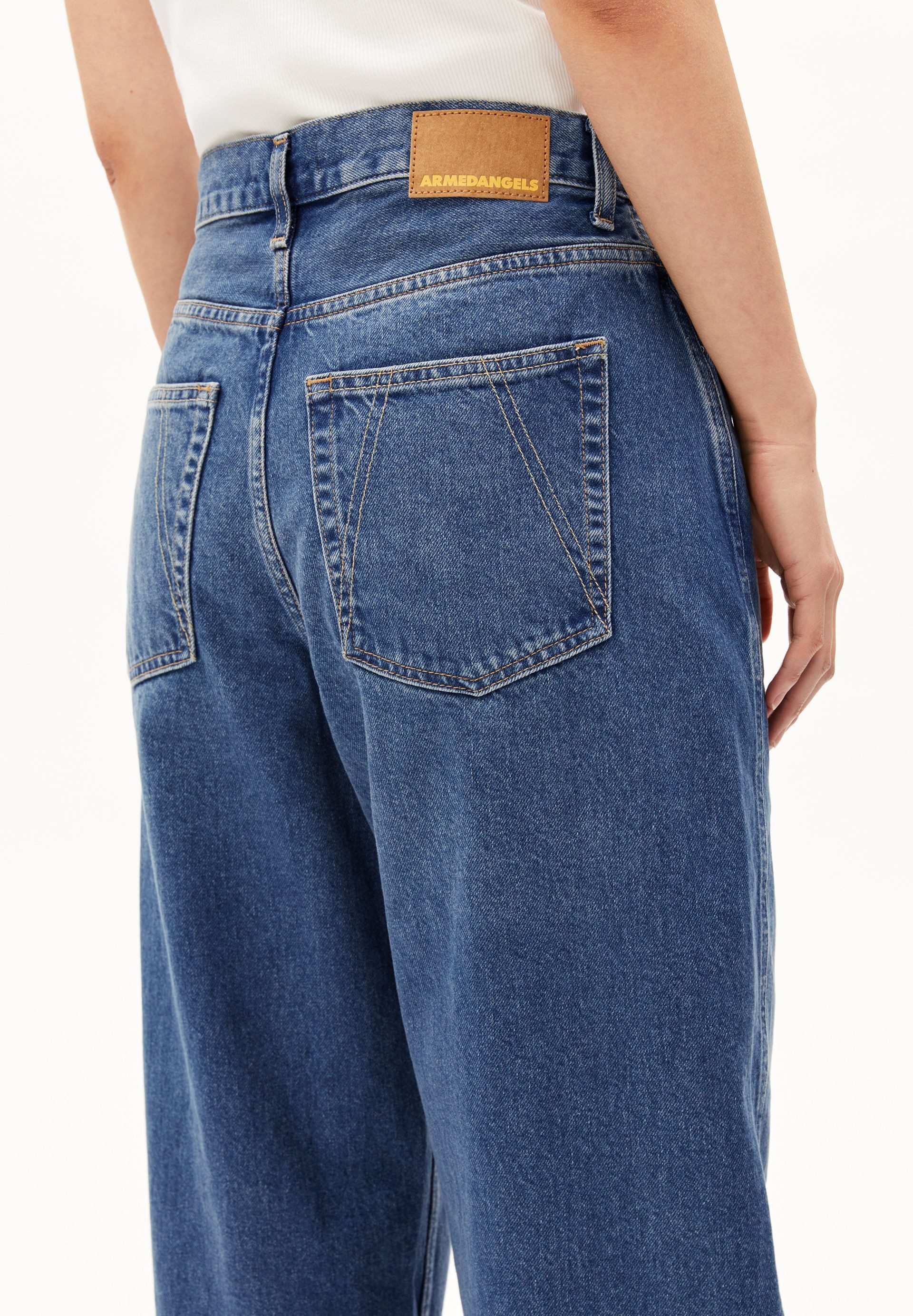 Armedangels Boyfriend-Jeans BAARLY BARREL Barrel Jeans recycelte Baumwolle (Non-Stretch) High waist