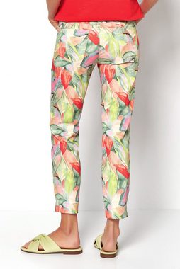 TONI 5-Pocket-Hose Perfect Shape mit tropischem Print