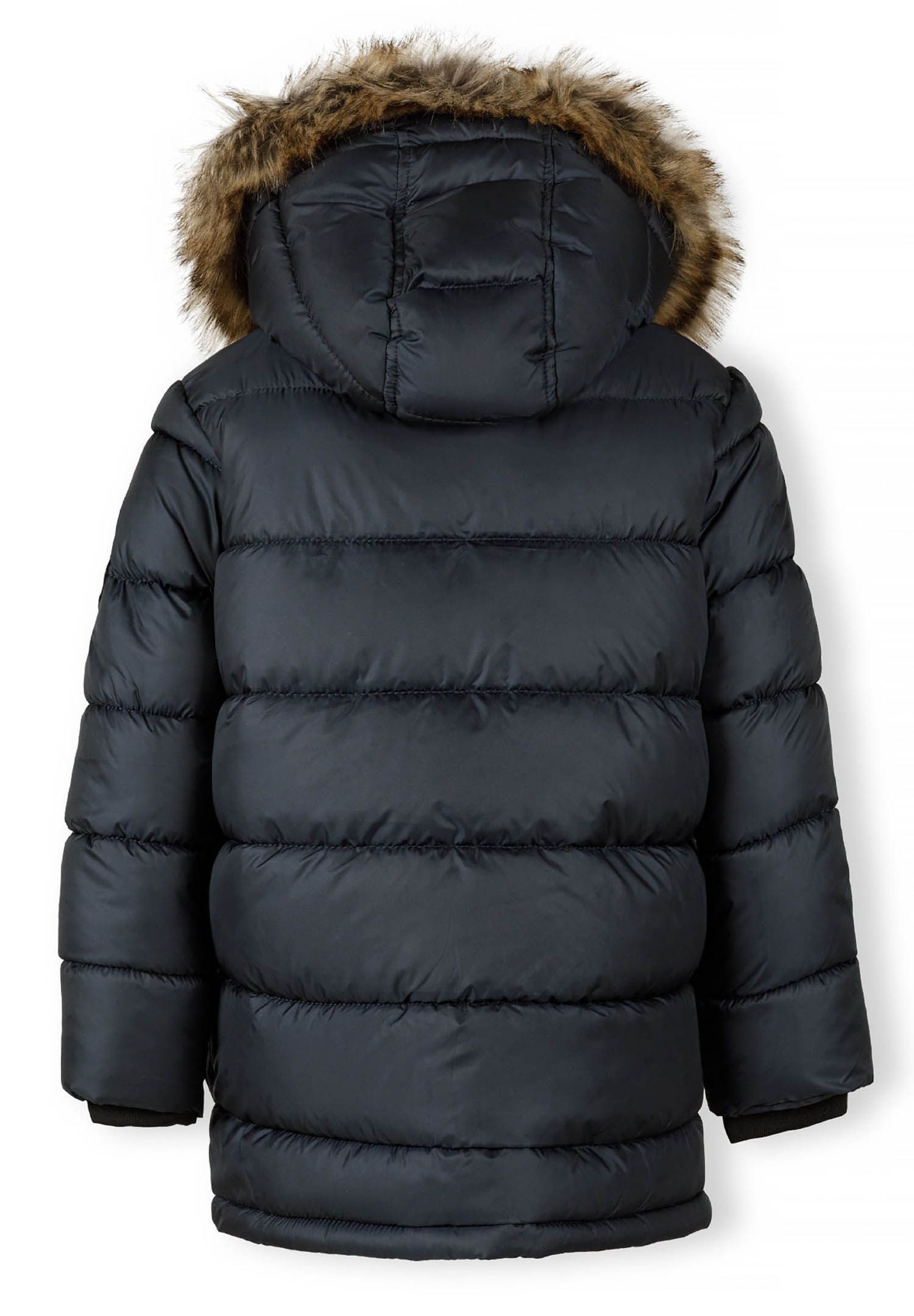 MINOTI Winterjacke Winterjacke mit Fleece-Futter und Kapuze mit Kunstfellbesatz  (2y-14y)