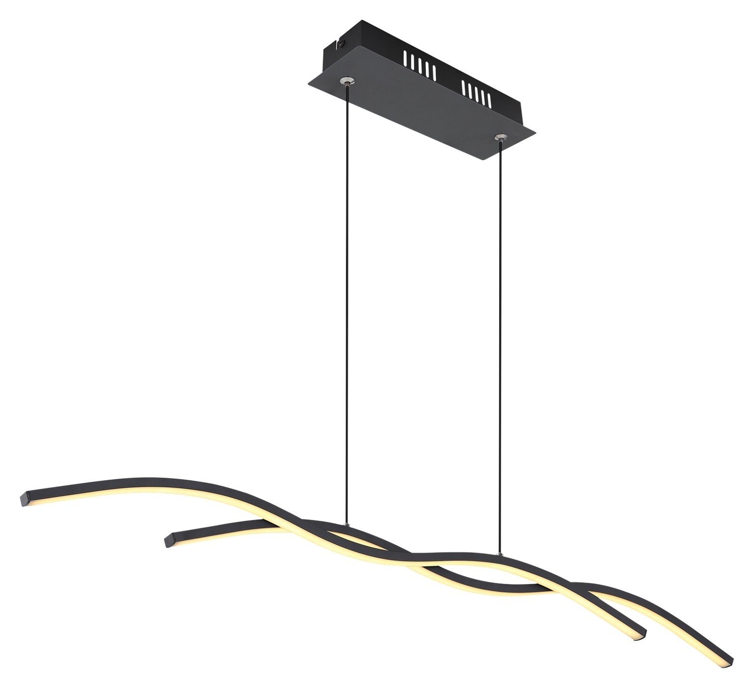 GLOBO LIGHTING LED Pendelleuchte MARIUS, 1-flammig, Schwarz, Weiß, Kunststoff, LED fest integriert, Warmweiß, Hängeleuchte, Hängelampe