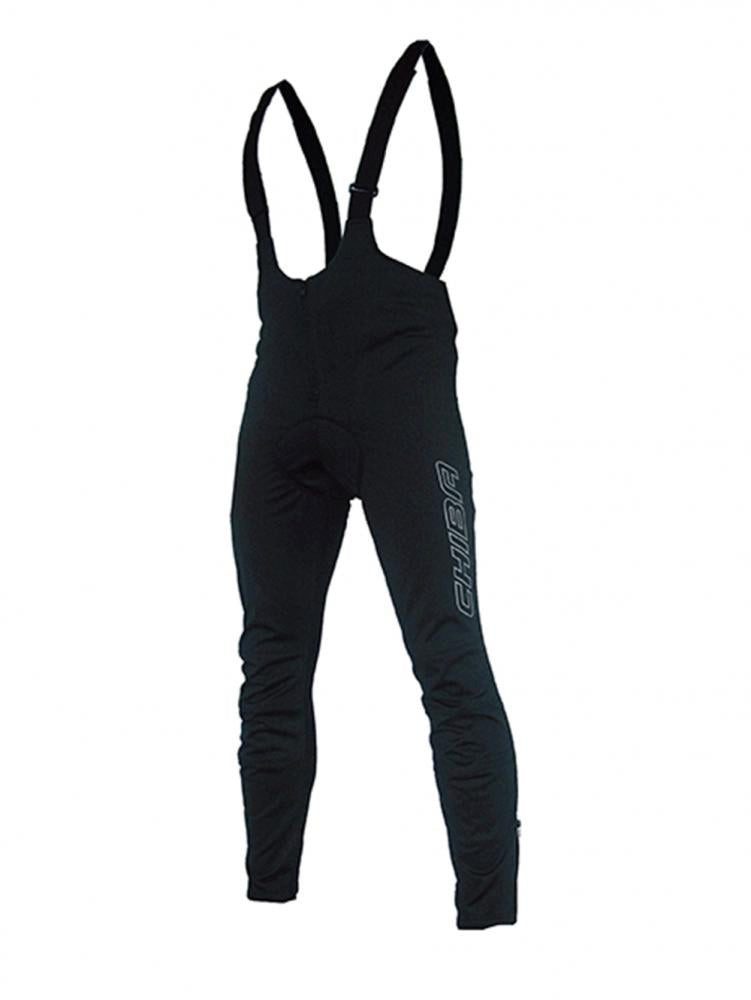 Chiba Fahrradhose CHIBA Softshell Trägerhose - winddichte Radhose mit Trägern, XS, schwa