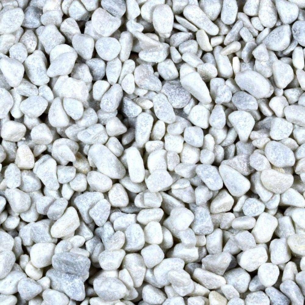 Kieselsteine Zierkies 25 kg Aquarium Carrara Weiß Garten Kies Marmor Gabion