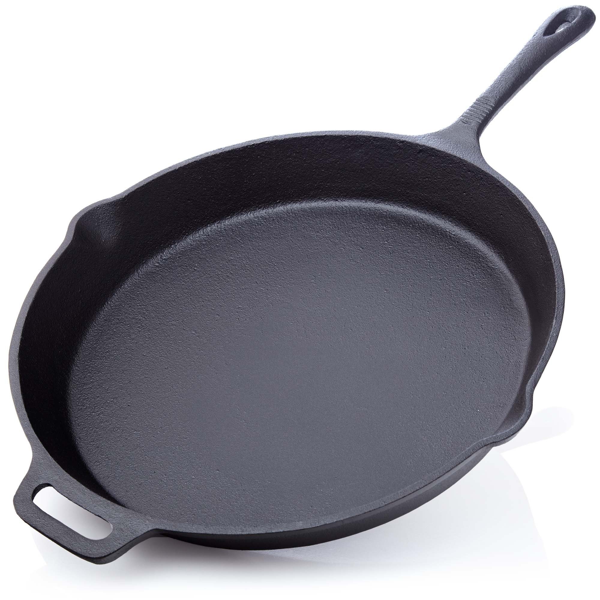 BBQ Nerd Grillpfanne, Gusseisen, Grillpfanne mit Ausgießer und Griff ,  Gusseisenpfanne