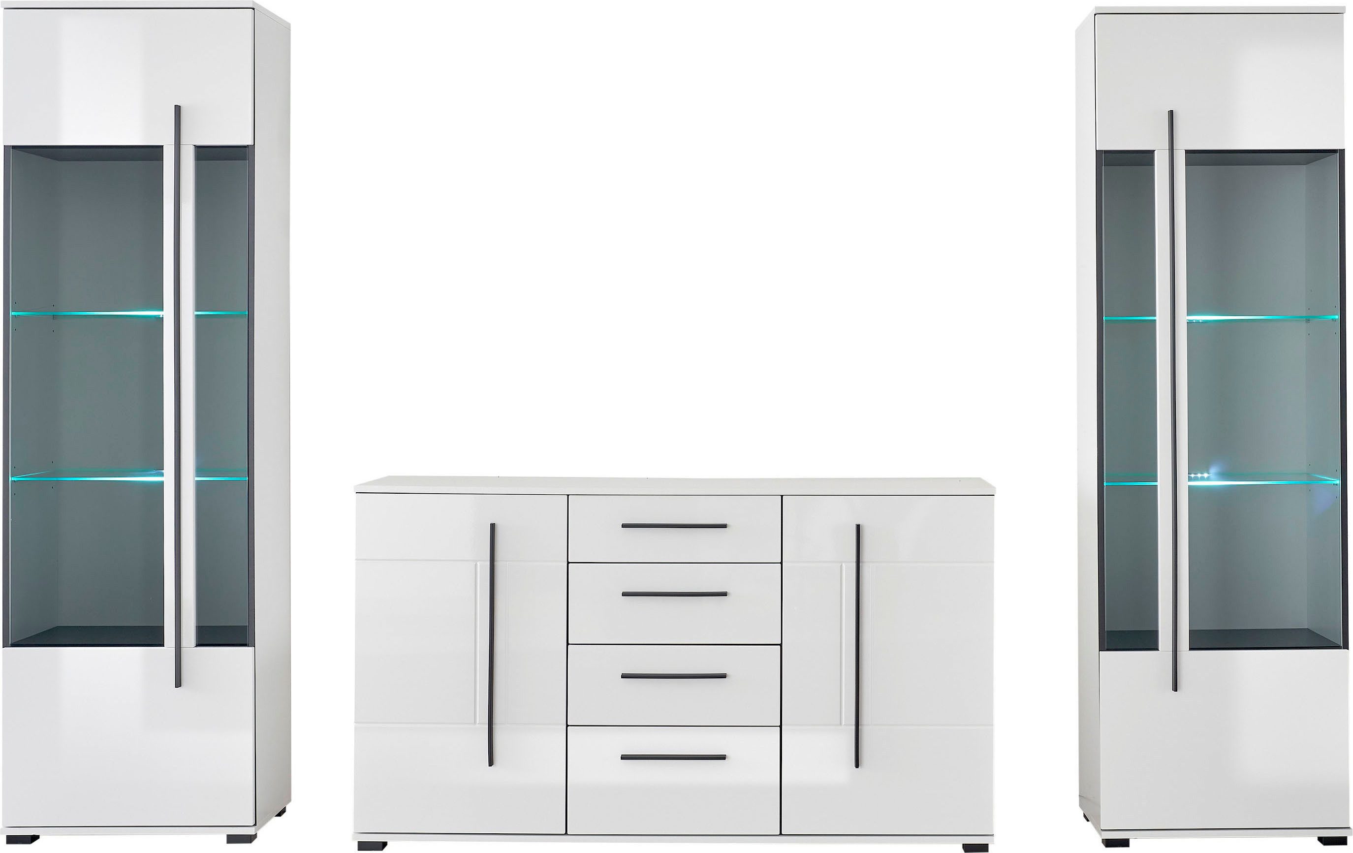 INOSIGN Wohnwand Cantara, moderne Anbauwand, Wohnzimmer-Set, in Eiche Evoke günstig online kaufen