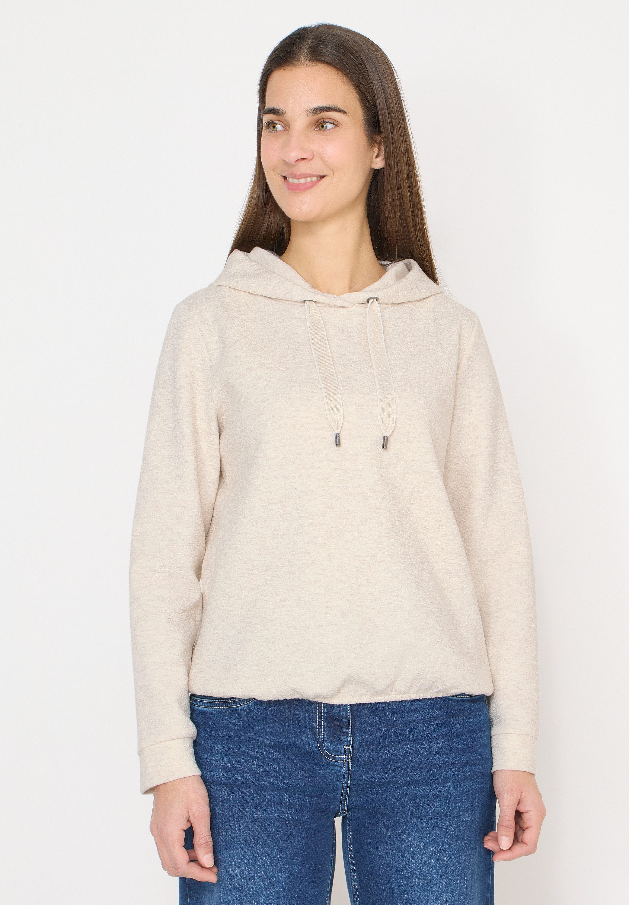 CECIL Sweatshirt mit gerafftem Elastiksaum