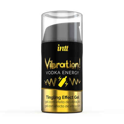 INTT Stimulationsgel Vibration! Vodka Energy - für einen intensiven Orgasmus, Flasche mit 15ml, 1-tlg., prickelndes Intimgel mit Geschmack (Wodka Energy)