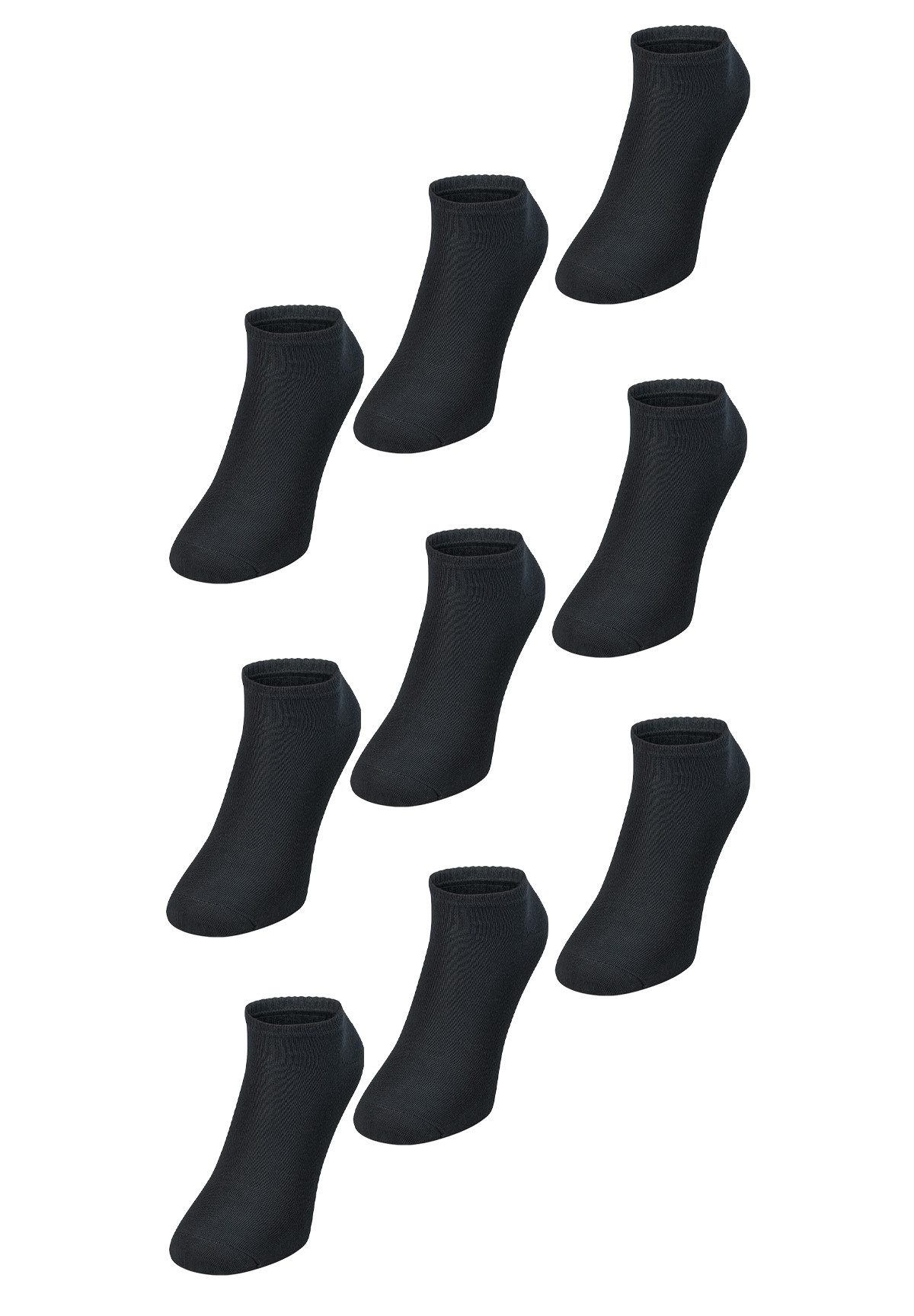 Jako Socken Socken 9er-Set - Bequeme Füßlinge mit Komfortbund (9-Paar, sportlich) 7424 in Schwarz-2