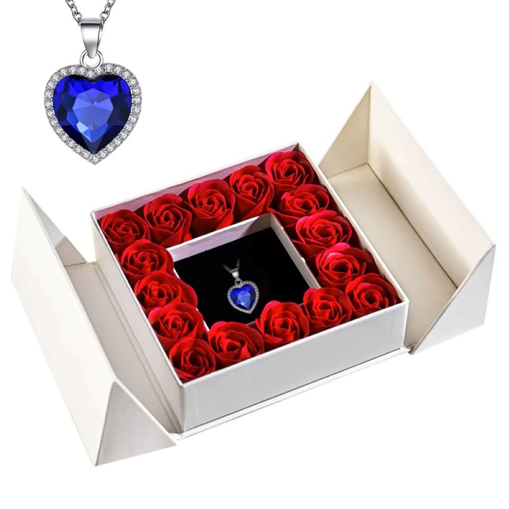 Tidy Schmuckkasten Rosen- SchmuckGeschenkbox Weiß, Kette Herz Farbe Silber, günstig online kaufen