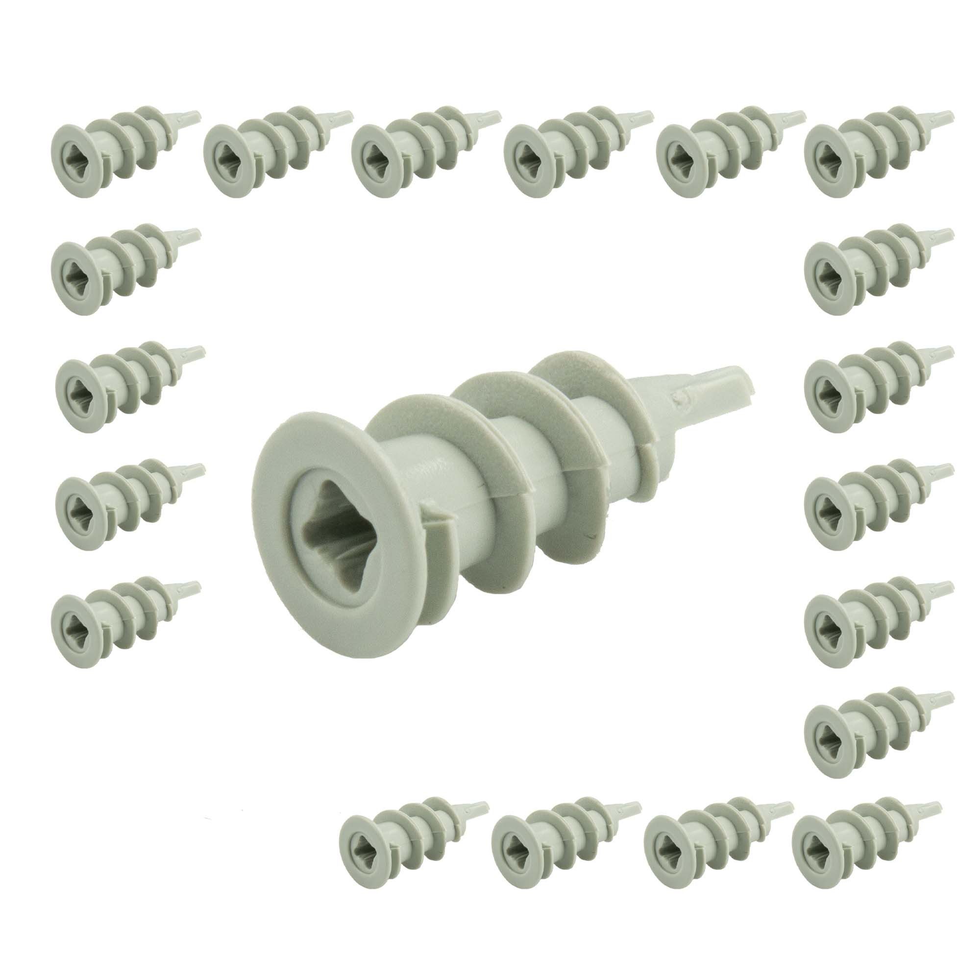 MASTERPROOF PROFESIONAL Hohlraumdübel Gipsplattendübel Integral, für Schrauben von Ø 3,3 mm bis Ø 5,5 mm