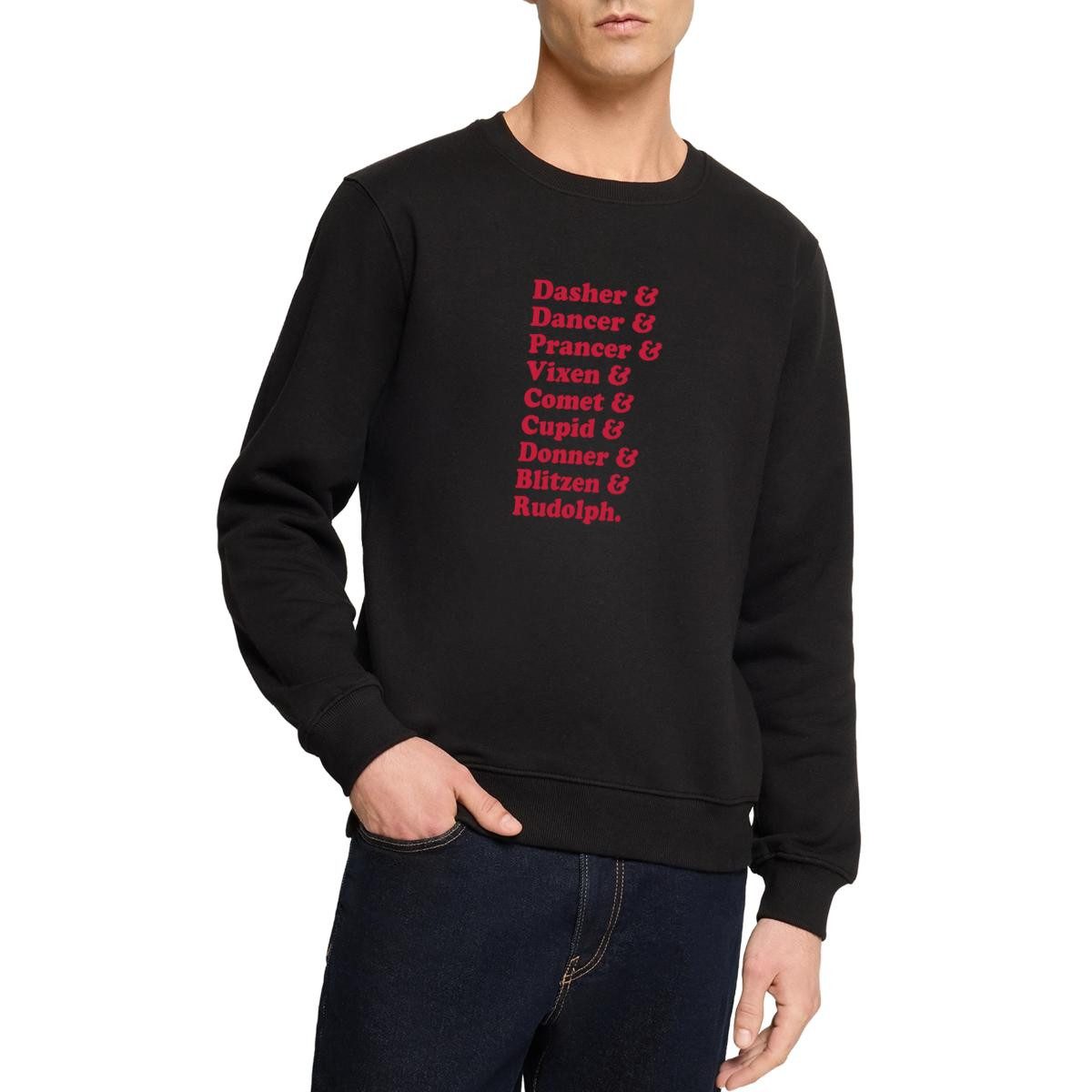 Spreadshirt Sweatshirt Rentiere Des Weihnachtsmanns Xmas Look Herren Premium Пуловеры (1-tlg)