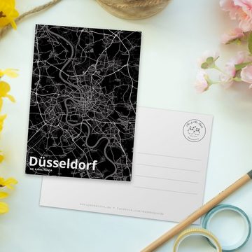 Mr. & Mrs. Panda Postkarte Düsseldorf - Geschenk, Einladungskarte, Dankeskarte, Ort, Stadt Dorf