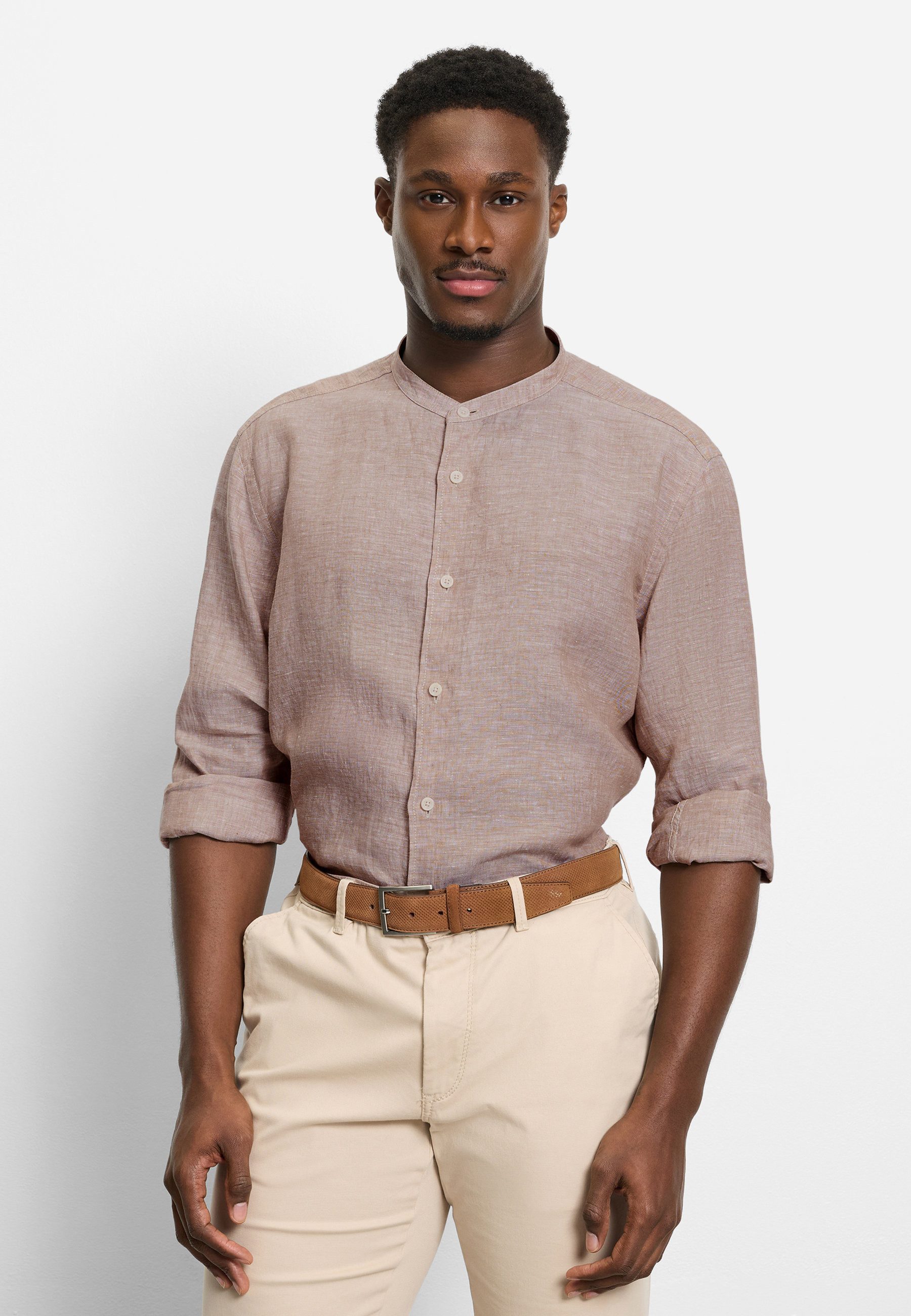 OLYMP Langarmhemd OLYMP Casual, regular fit, Stehkragen