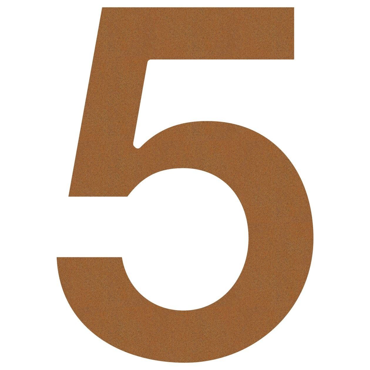 Rost Bravios Briefkasten Hausnummer ''5''
