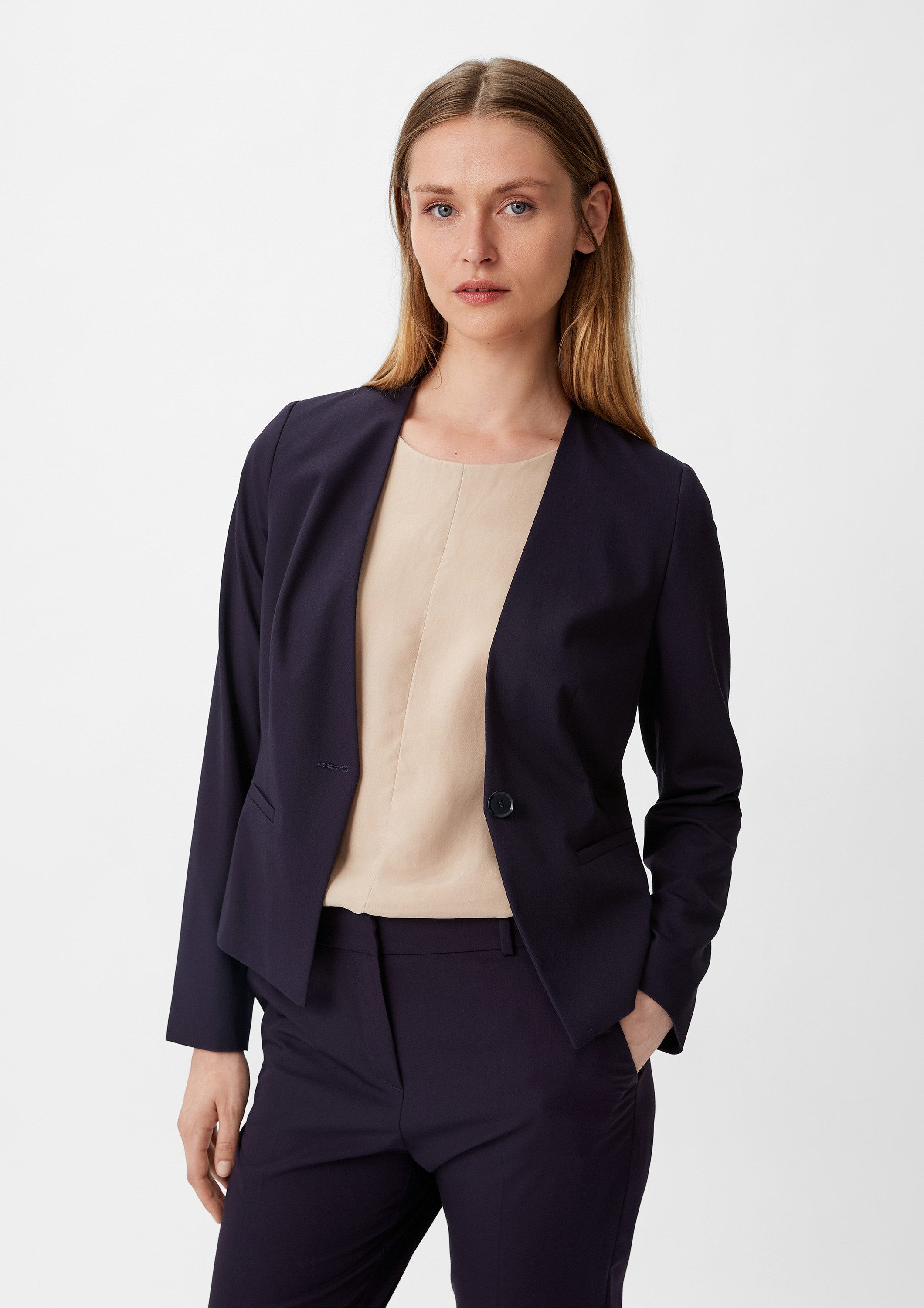 comma Jackenblazer Indoor-Blazer Blazer aus Viskosemix