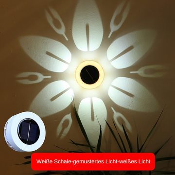 yozhiqu Außen-Wandleuchte Solar-Außenmuster Leuchte, Wandleuchte für Innenhof-Gartenlandschaft, Nachtlicht mit dekorativer Atmosphäre, Wandleuchte, LED-Solarleuchte