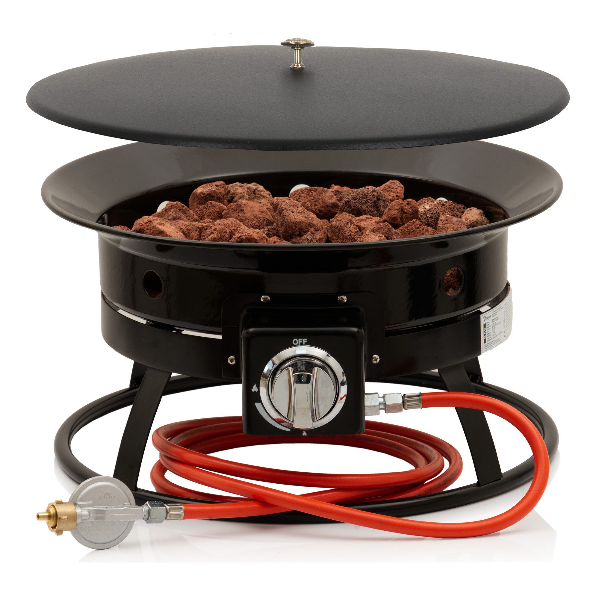 BBQ-Toro Feuerschale Gas Feuerstelle mit Lavasteinen, Ø 48 cm - 12 kW, Gasf günstig online kaufen