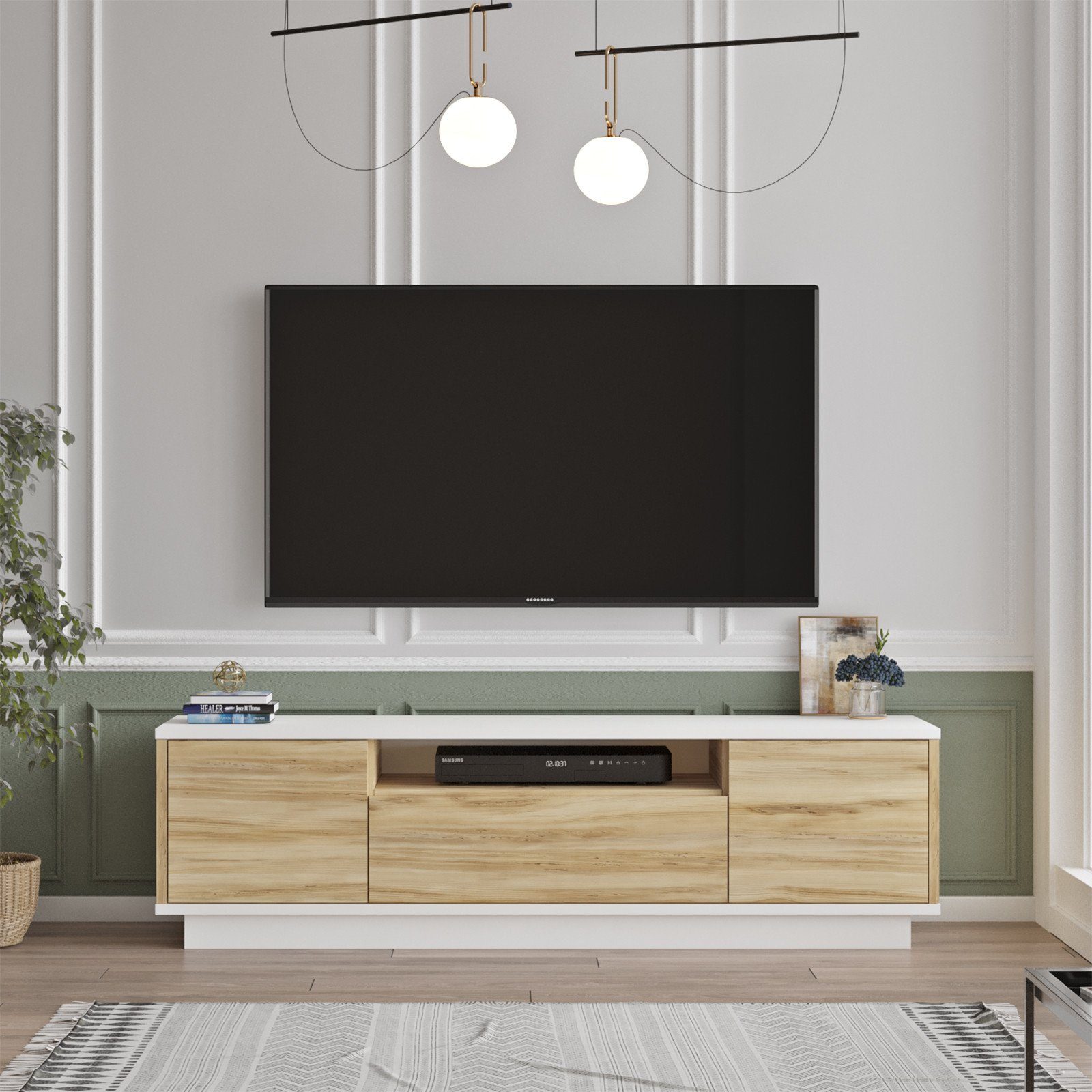 Skye Decor TV-Schrank Schränke, 39,5x140x35,5 cm, 100% Melaminbeschichtete Partikelplatte | TV-Schränke