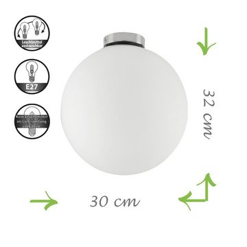 click-licht Deckenleuchte Deckenleuchte Lampd in Weiß E27 300mm, keine Angabe, Leuchtmittel enthalten: Nein, warmweiss, Deckenlampe, Deckenbeleuchtung, Deckenlicht
