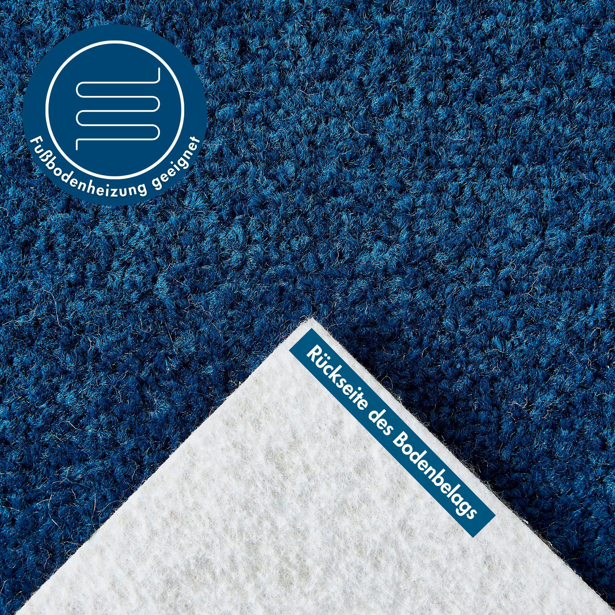 Andiamo Teppichboden Ines, Kräuselvelours, Gesamthöhe 8,5 mm, Luxusklasse LC2, rechteckig, Uni Farben, Breite 400 cm, strapazierfähig & pflegeleicht