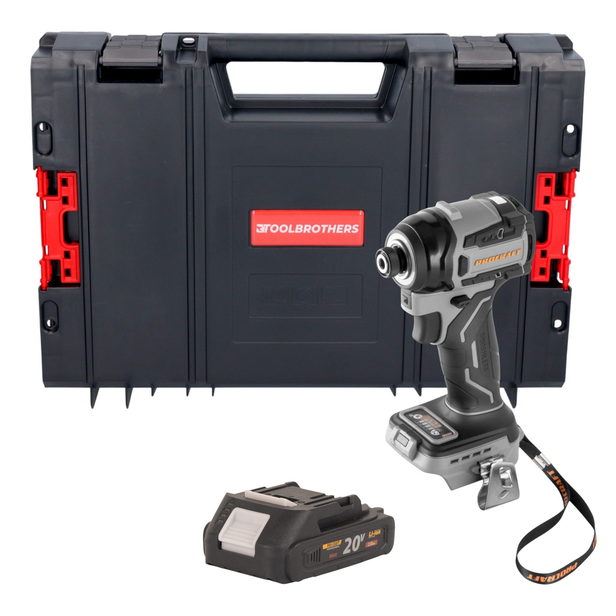PROCRAFT industrial Akku-Schlagschrauber ID20Abb Akku Schlagschrauber 20 V 180 Nm 1/4" + 1x Akku 2,0 Ah