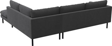 FLEXLUX Ecksofa Bolzano, Sitzaufbau mit Kaltschaum & Stahl-Wellen, loose Sitz -& Rückenkissen