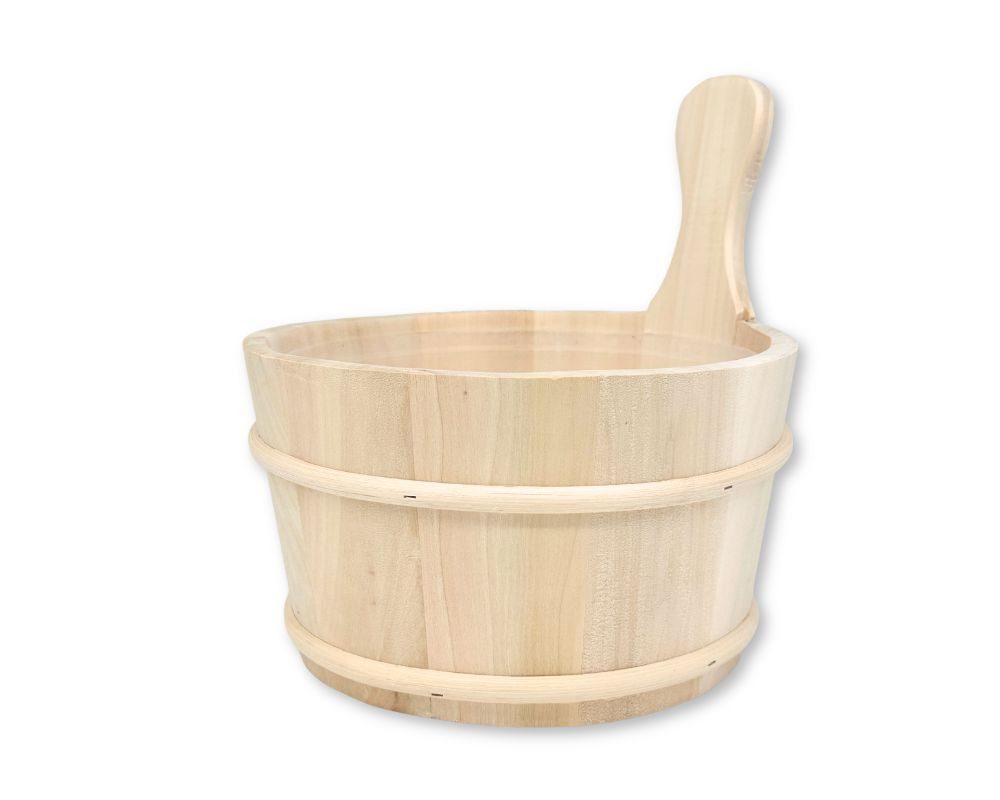 Blumenberg Aufgusstopf Sauna-Aufgusskübel aus Espe naturbelassen 4 Liter