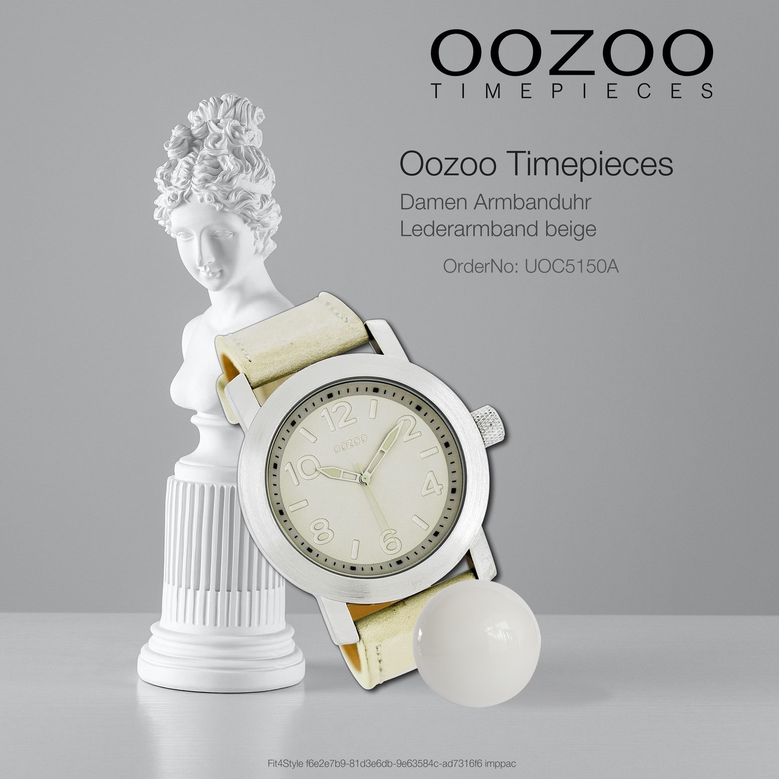 OOZOO Quarzuhr Oozoo Damen Armbanduhr blau Analog, (Analoguhr), Damenuhr rund, groß (ca. 44mm) Lederarmband, Fashion-Style