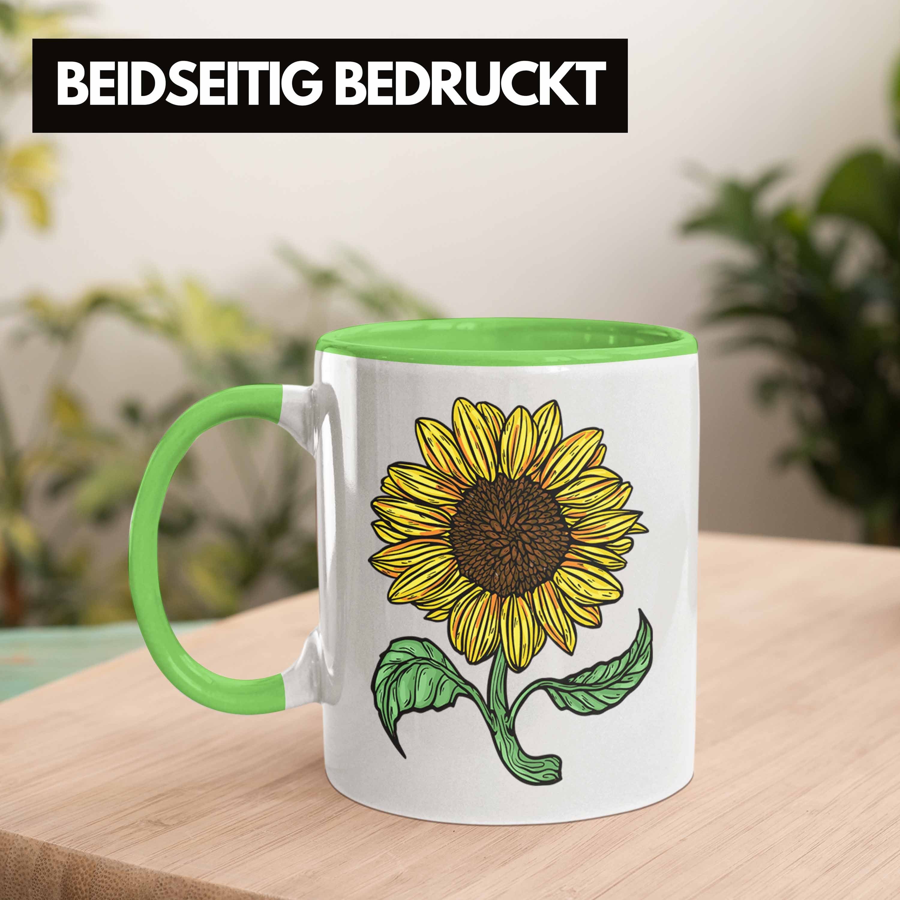 Lustige Sonnenblumenliebhaber Grün Trendation Sonnenblume Tasse Geschenk Tasse für