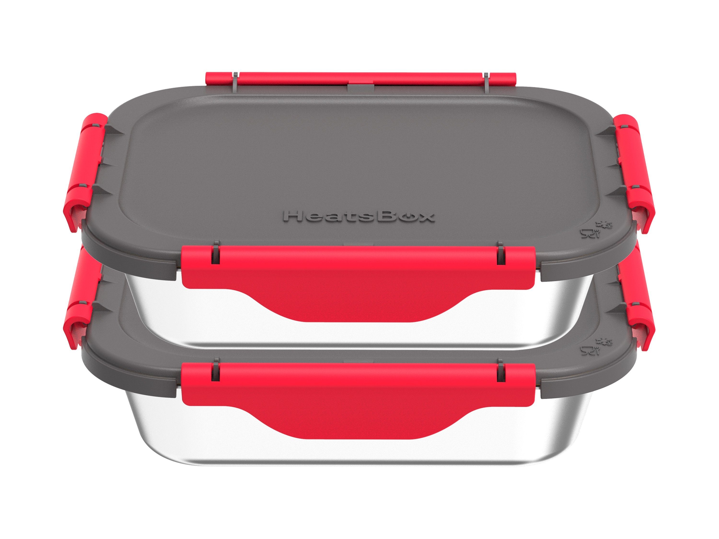 Faitron Lunchbox Inner Dish 2er Set für Heatsbox, Edelstahl, (2), 925 ml Volumen, bis zu 200°C, Spülmaschinenfest | Lunchboxen