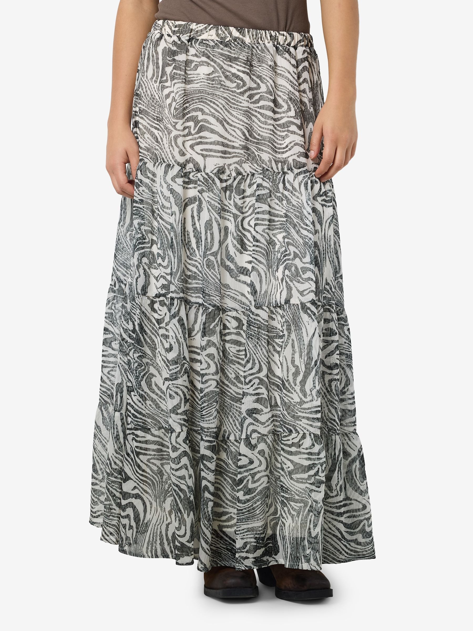 Noisy may Sommerrock Tiermuster-Design mit elastischem Bund und Falten NMFA günstig online kaufen