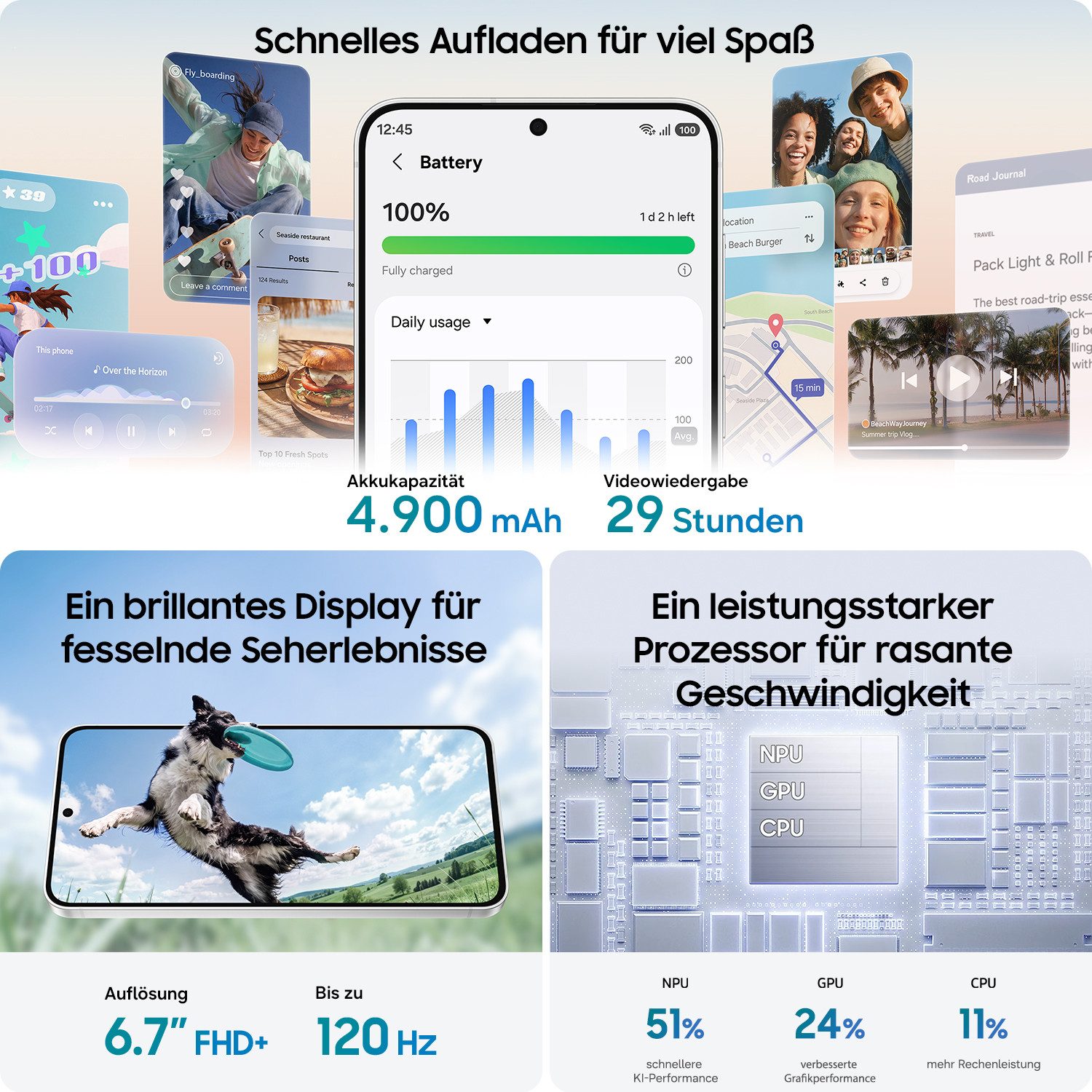 Samsung Galaxy S26 FE Smartphone (17,11 cm/6,7 Zoll, 128 GB Speicherplatz, 50 MP Kamera) – Bild 5 von 5