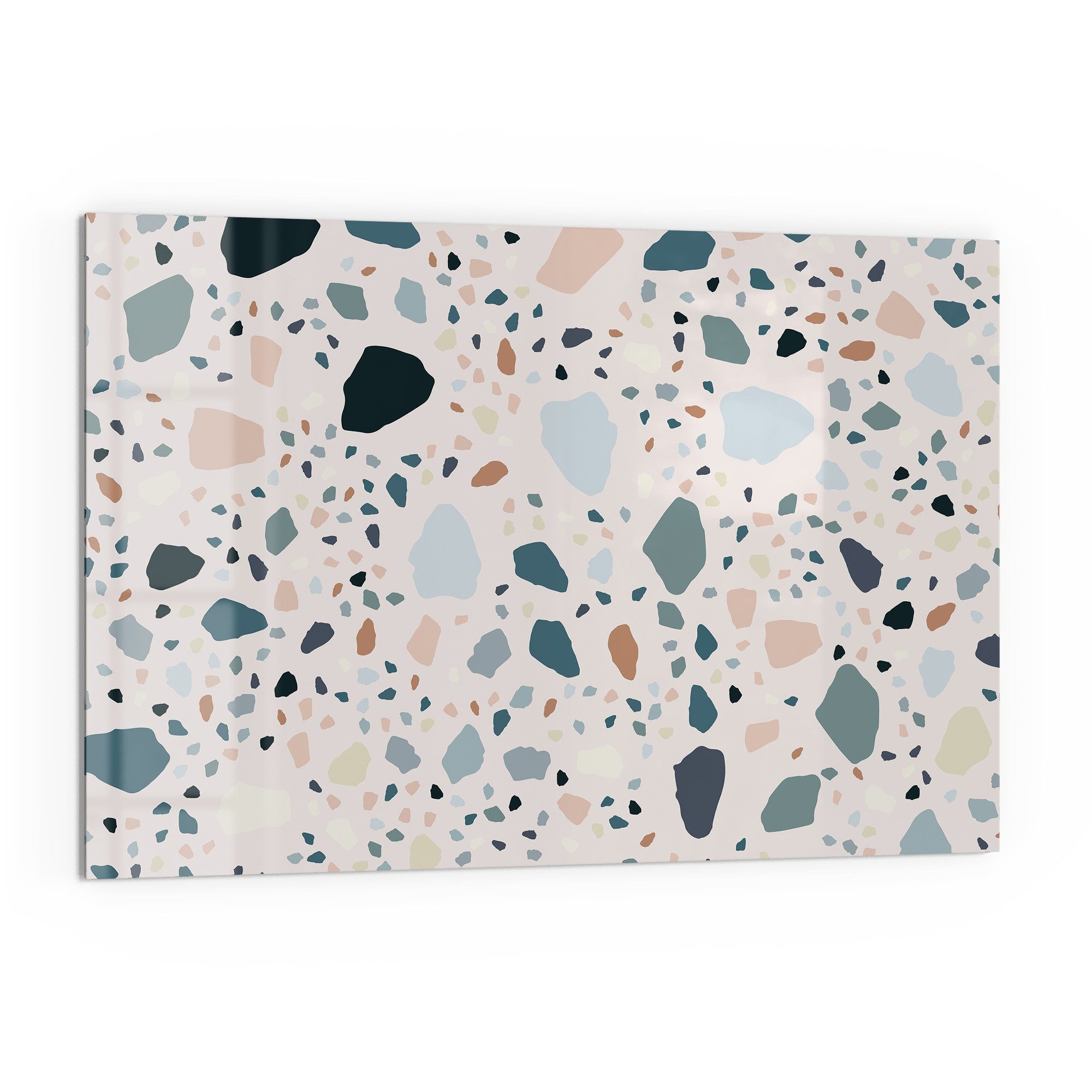 DEQORI Küchenrückwand 'Moderne Terrazzo', Glas Spritzschutz Badrückwand Her günstig online kaufen