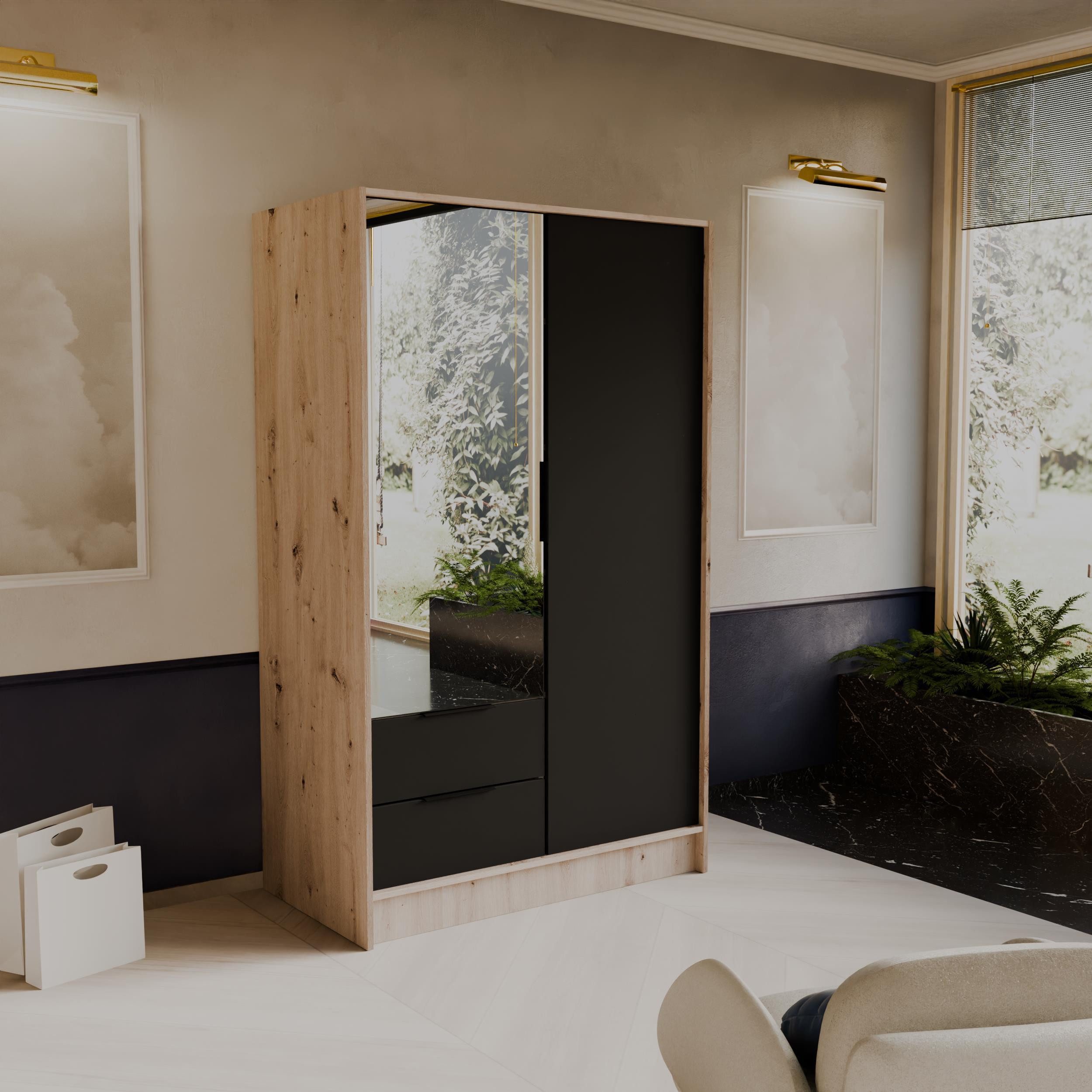 Beautysofa Kleiderschrank NIKO Breite: 100/150/200cm, mit günstig online kaufen