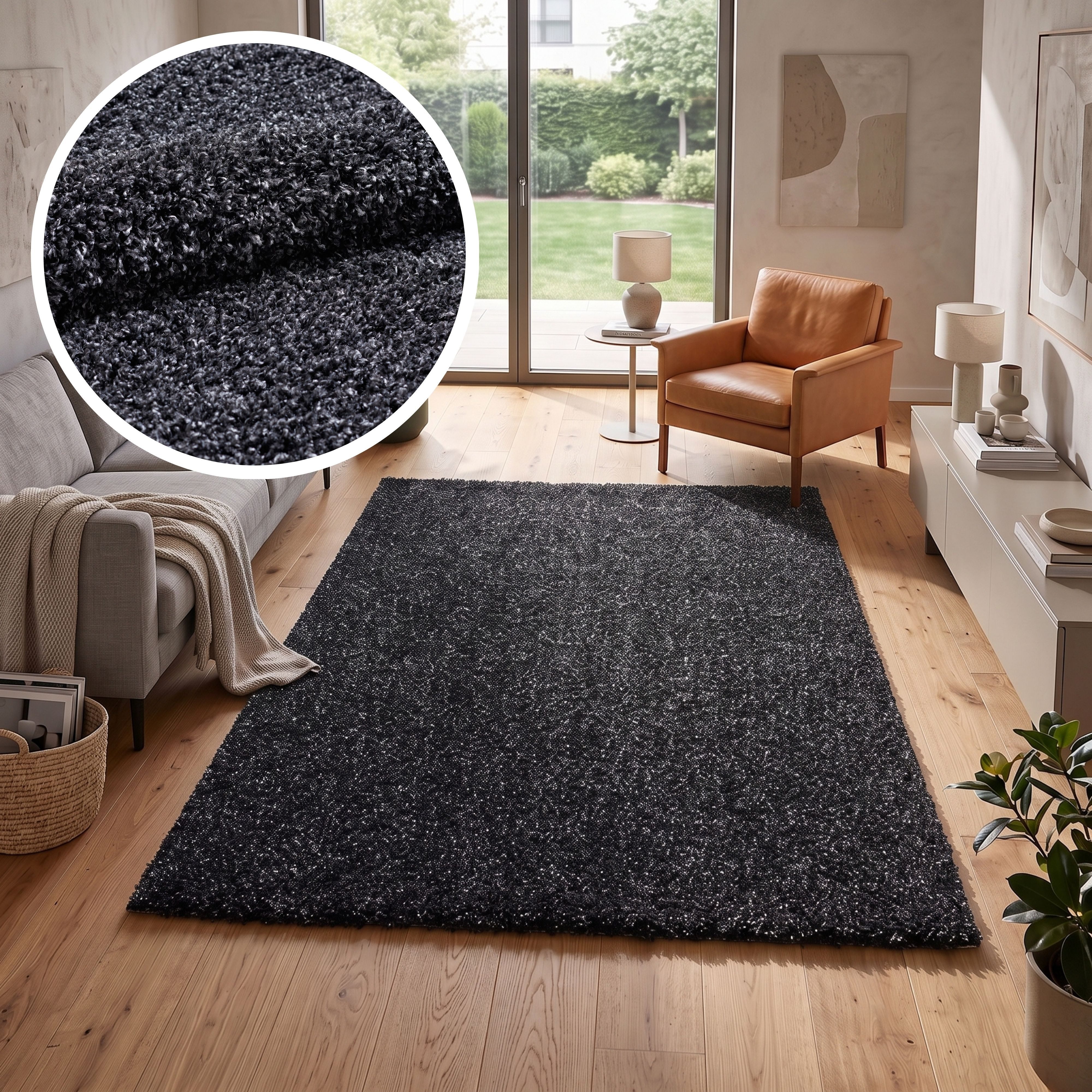OTTO home Hochflor-Teppich Viva Shaggy, in Standard- und Premium-Qualität, 30 mm oder 45 mm Höhe, rechteckig, Uni Farben, einfarbig, weich, kuschelig, Läufer, Kundenliebling