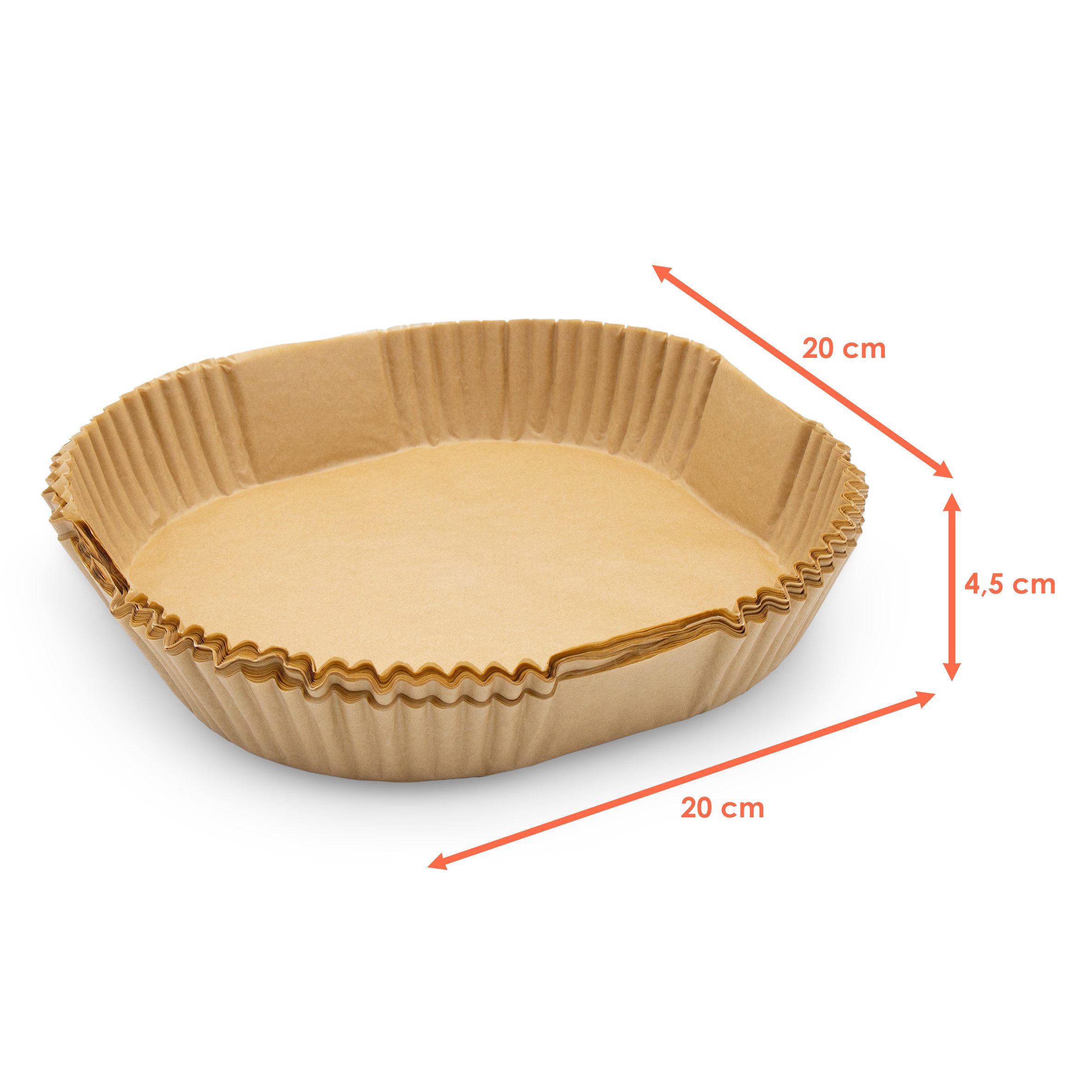 Spetebo Backpapier Airfryer Antihaft Backpapier formstabil 20 x 20 cm - 150 Stück, geeignet für Airfryer, Backofen, Dampfgarer und Mikrowelle