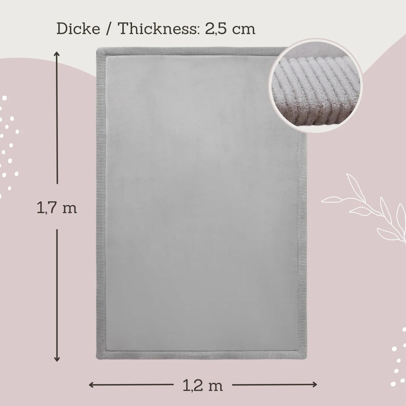 Hakuna Matte Spielmatte Baby 170 x 120 x2,5cm, Teppich für Kinderzimmer mit günstig online kaufen