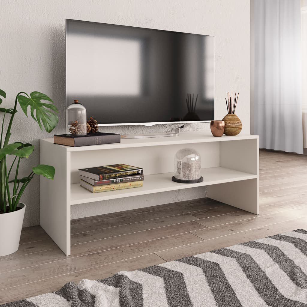 Günstiger beliebter Versandhandel vidaXL TV-Schrank TV-Schrank Weiß Holzwerkstoff (1-St) 100x40x40 cm