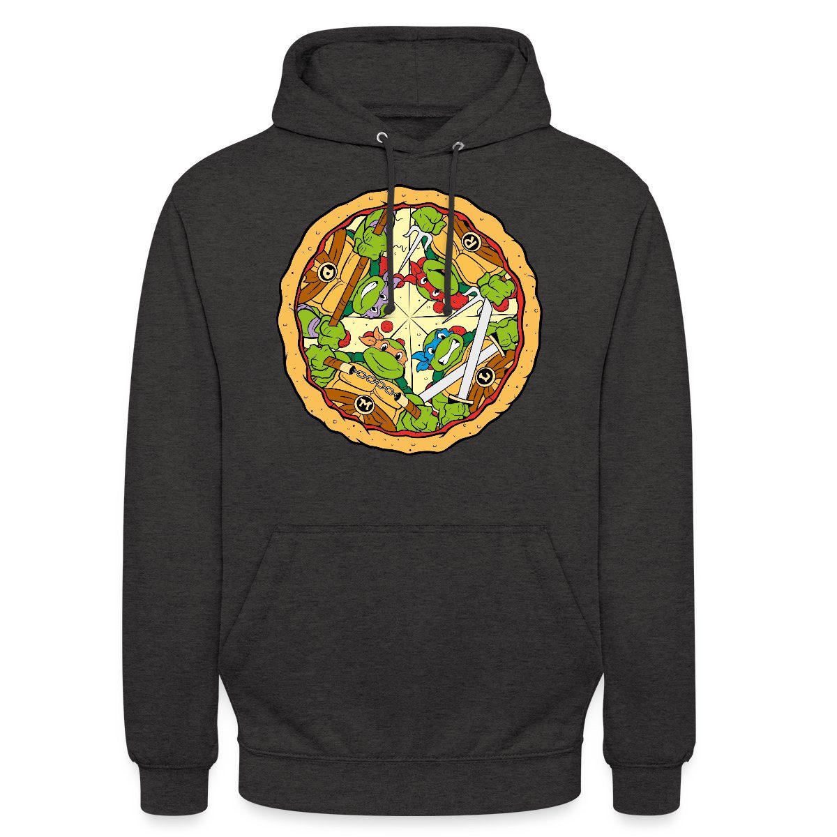 Spreadshirt Hoodie Teenage Mutant Ninja Turtles Pizza Logo Unisex Hoodie (1-tlg)