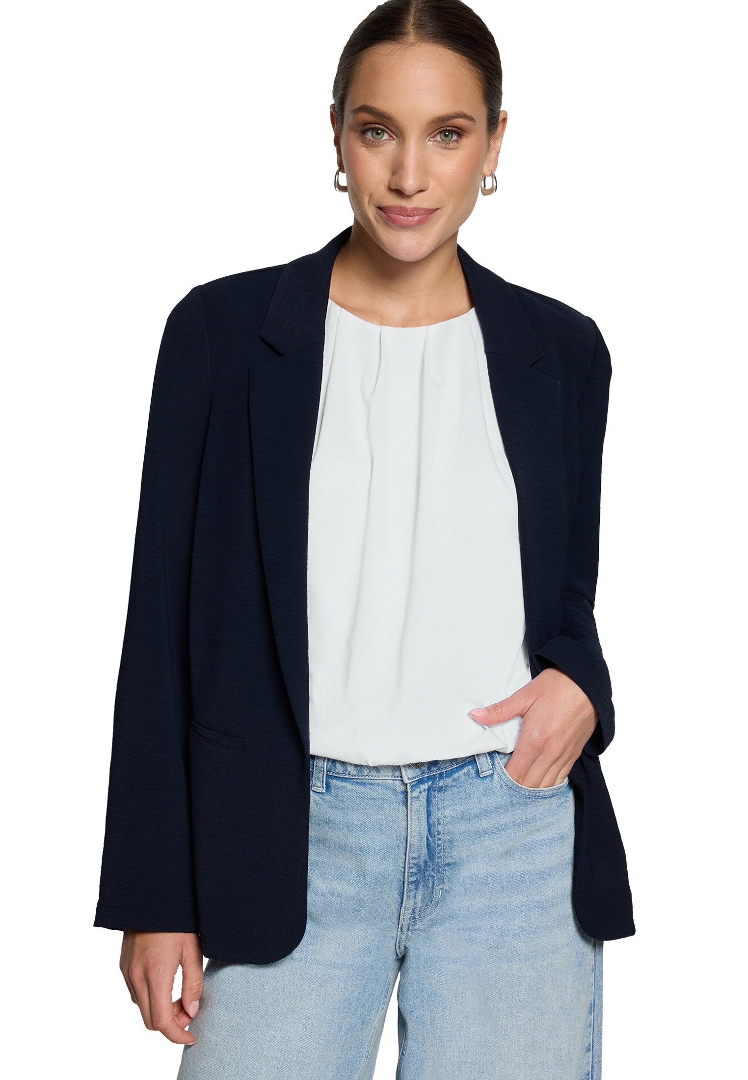 Zero Jackenblazer Damen gerader Schnitt Material