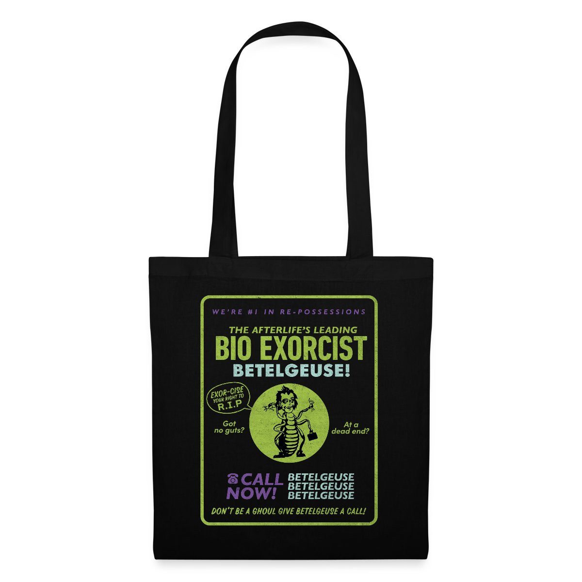 Spreadshirt Henkeltasche Beetlejuice 2 Bio Exorcist Betelgeuse Anzeige Stoffbeutel (1-tlg)