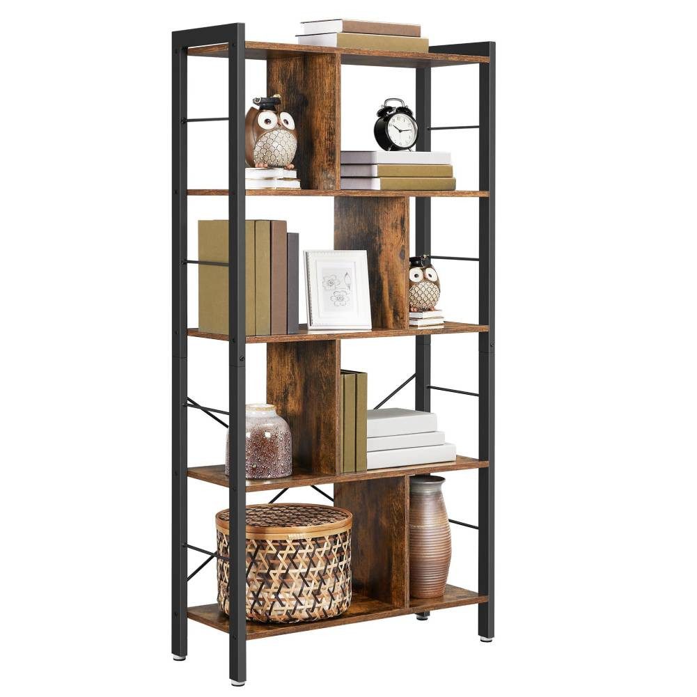 VASAGLE Bücherregal Standregal, Metallgestell, Arbeitszimmer günstig online kaufen