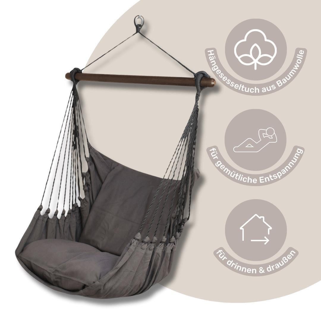 HOBEA-Germany Hängesessel Hängesessel beige (Hängesessel mit Kissenhüllen), günstig online kaufen