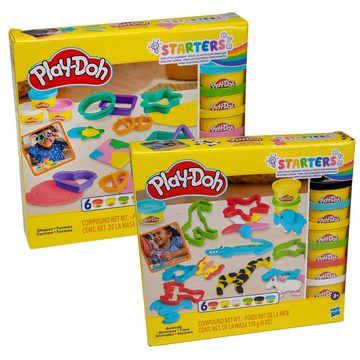 Play-Doh Knete Play-Doh Starters spielend Lernen Knetwerkzeuge Set - Formen und (31-tlg), Knete und Tier- Formen Set