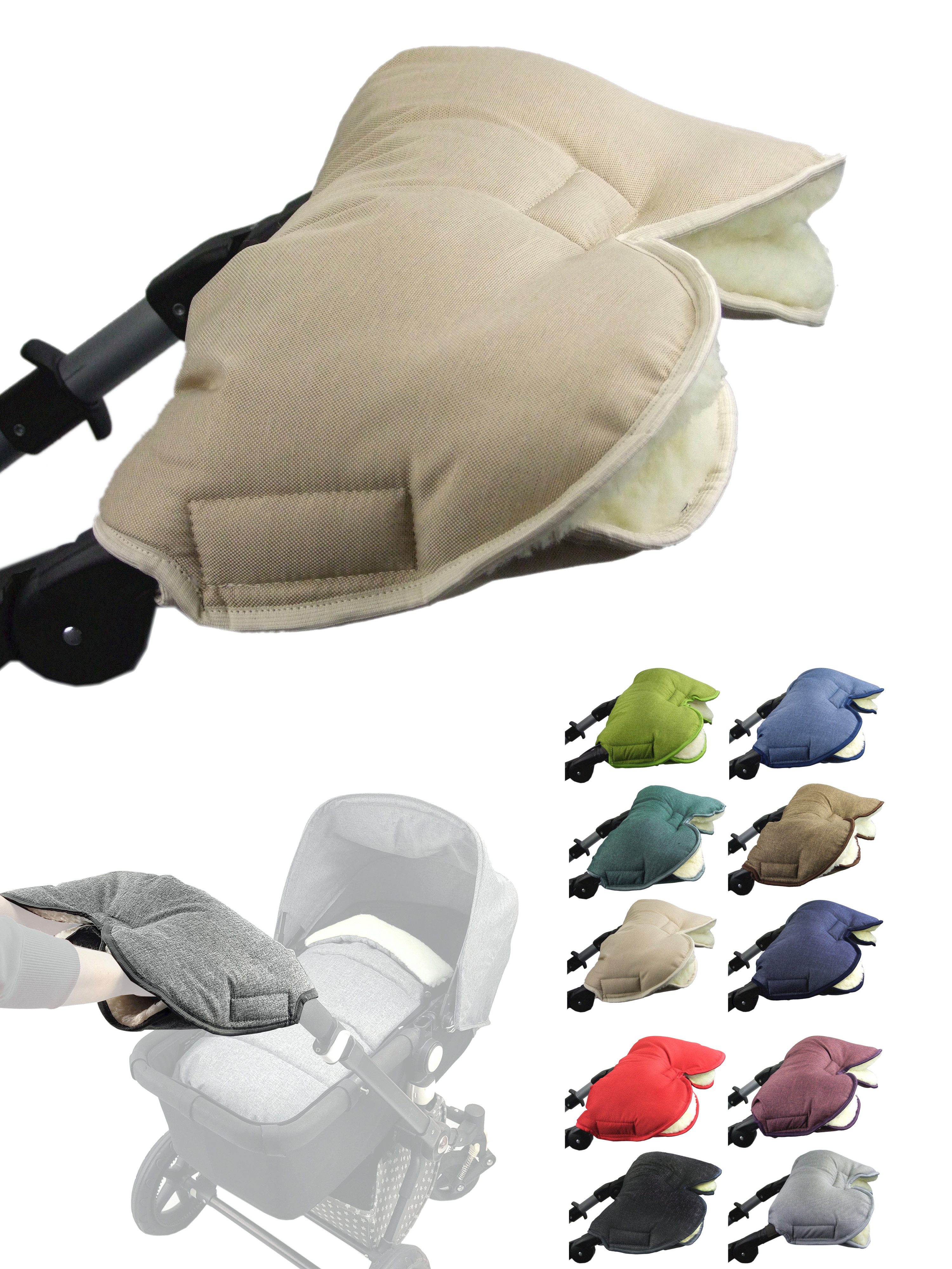 fußsack kinderwagen sommer Fußsack Kinderwagen Wolle Ganzjahr – Mini Sierra 90cm – Baby Fußsack 0–18  Monate – Beige main image 0