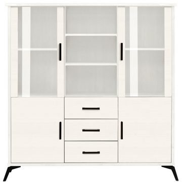 Home affaire Highboard Lisa, mit Metallgriffen, Höhe 154 cm