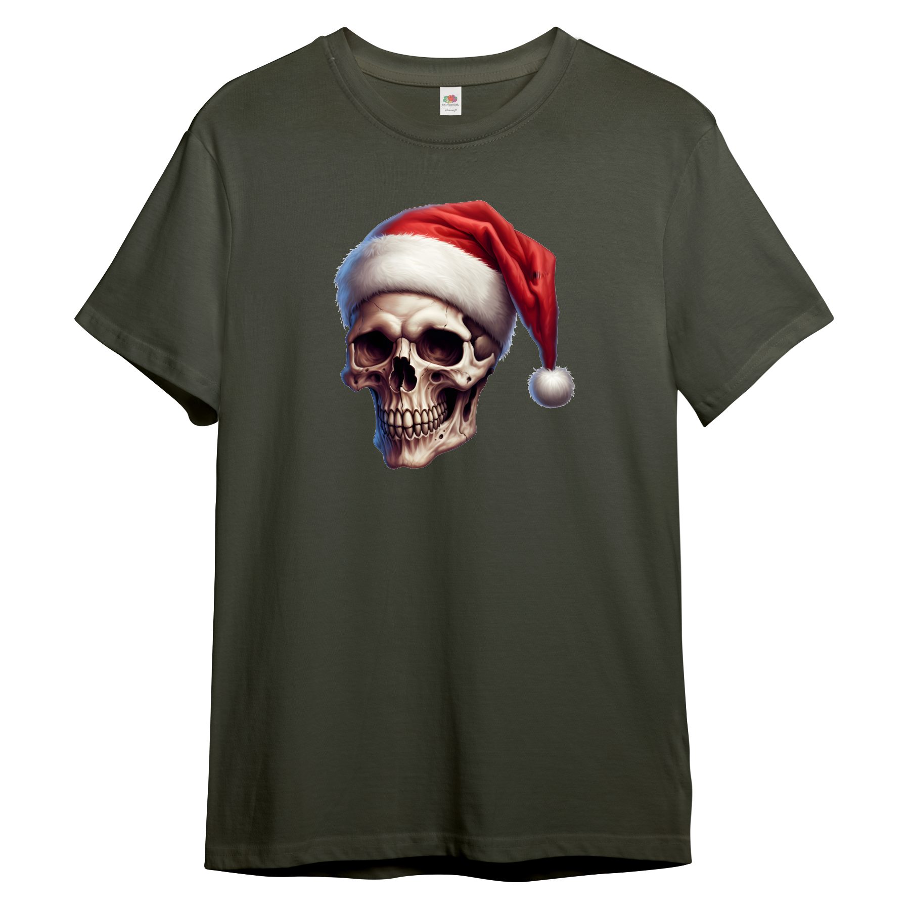 Print-Shirt Herren T-Shirt "Totenkopf Weihnachten"