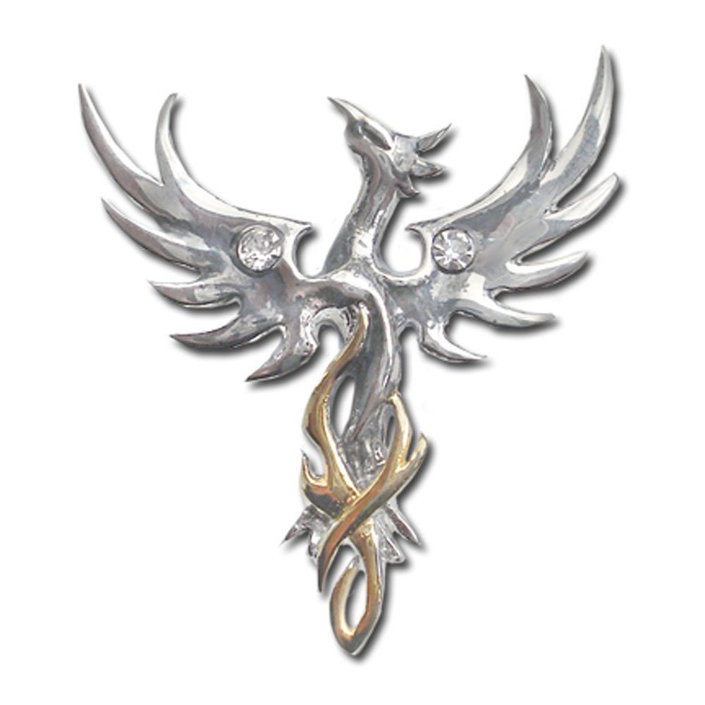 HOPLO Kettenanhänger Phönix der Sonne Ювелирные изделия Anhänger Silber Sonne 27mm + echte Silberkett